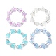 4 pièces 4 couleurs papillon acrylique et bracelets extensibles perlés en plastique(BJEW-JB08859)-1