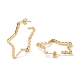 Brass Half Hoop Earrings(EJEW-J101-12G)-2