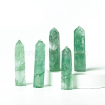 Tower Natural Fluorite Home Display Decoration, Healing Stone Wands, for Reiki Chakra Meditation Therapy Decors, Hexagonal Prism, 50~60mm(PW-WG20981-17)