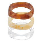 3Pcs 3 Style Imitation Marble Acrylic Bangles Set for Women, Mixed Color, Inner Diameter: 2-5/8 inch(6.8cm), 1Pc/style(BJEW-FI0001-11)