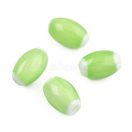 Handmade Lampwork Beads Strands, Oval, Light Green, 10.5~11.5x7.5~8mm, Hole: 1.2~2mm, about 34~37pcs/strand, 15.75 inch~15.94 inch(40~40.5cm)(LAMP-N023-004-05)