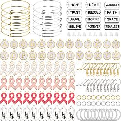 CHGCRAFT DIY Jewelry Set Making Kit, Including 98Pcs Tibetan Style Alloy & Alloy Enamel Pendants, 304 Stainless Steel Keychain Clasp Findings, Adjustable Iron Expandable Bangle Making, Brass Jump Rings & Earring Hooks, Plastic Ear Nuts , Mixed Color, Pendants: 8~20x7.5~21x2~4mm, Hole: 1.5~2mm(DIY-CA0002-94)