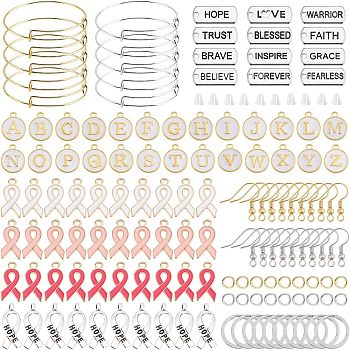 CHGCRAFT DIY Jewelry Set Making Kit, Including 98Pcs Tibetan Style Alloy & Alloy Enamel Pendants, 304 Stainless Steel Keychain Clasp Findings, Adjustable Iron Expandable Bangle Making, Brass Jump Rings & Earring Hooks, Plastic Ear Nuts , Mixed Color, Pendants: 8~20x7.5~21x2~4mm, Hole: 1.5~2mm