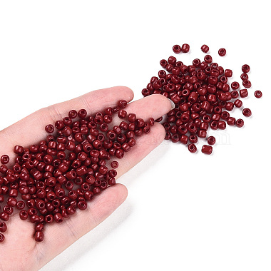 6/0 Opaque Colours Round Glass Seed Beads(X-SEED-A010-4mm-45B)-5