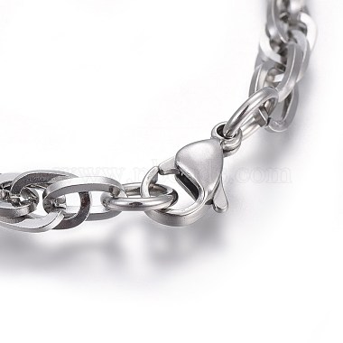 304 Stainless Steel Rope Chain Bracelets(BJEW-L637-14-P)-3