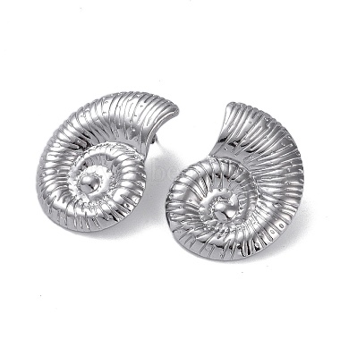 Shell Shape 304 Stainless Steel Stud Earrings