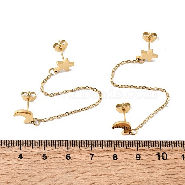 304 pendientes pendientes de acero inoxidable(EJEW-F398-04G)-3