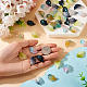 64Pcs 8 Colors Handmade Lampwork Pendants(LAMP-TA0001-82)-6
