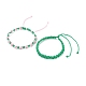 2Pcs 2 Colors Peach Blossom Braided Cord Bracelet(BJEW-JB07610-04)-1