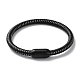 Leather Braided Round Cord Bracelet(BJEW-F460-01EB)-1