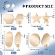 8pcs 4 style Brass Stud Earring Findings(KK-BC0009-66)-2