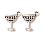 Tibetan Style Alloy Charms, Drink Charms, Antique Silver, 15x12x3mm, Hole: 1.8mm, about 1818/1000g(AL-CBA5212-10AS)
