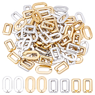 120Pcs 4 Style CCB Plastic Linking Rings, Quick Link Connectors, For Jewelry Chains Making, Rectangle & Oval, Platinum & Golden, 30~36.5x20~20.5x3.5~5.5mm, 30pcs/style(CCB-FH0001-09)