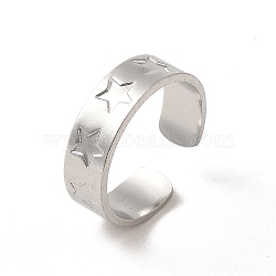 Non-Tarnish 201 Stainless Steel Finger Rings, Stainless Steel Color, 6.3mm, Inner Diameter: 18mm(RJEW-H223-02P-08)