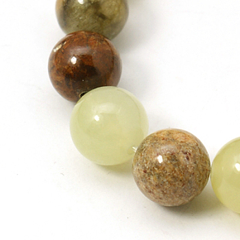 Natural Gemstone Beads Strands, Other Jade, Round, Colorful, about 10mm in diameter, hole: 1mm, 39pcs/strand, 15.7 inch