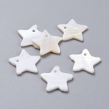 Star White Shell Pendants