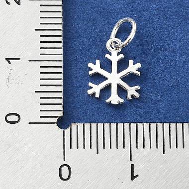 925 Sterling Silver Christmas Snowflake Charms(STER-M119-16S)-3