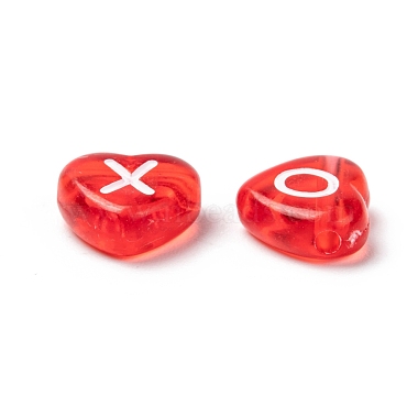 Perles de lettre à trou horizontal coeur acrylique transparent(X-TACR-Q101-01)-3