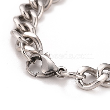 Rectangle avec mot je t'aime bracelet lien avec strass(STAS-E160-33EBP)-4
