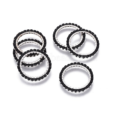 18mm Black Ring Glass Links