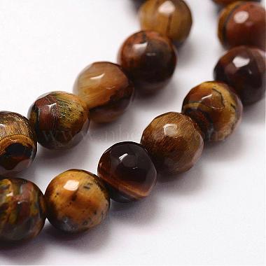 Faceted Natural Tiger Eye Beads Strands(G-F364-04-8mm)-3