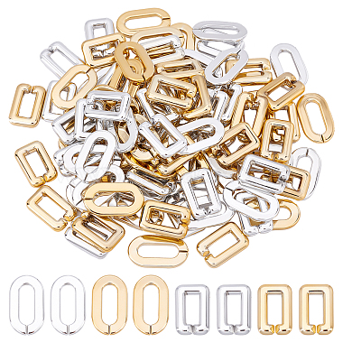 Platinum & Golden Mixed Shapes Plastic Linking Rings