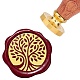 Brass Wax Seal Stamps with Rosewood Handle(AJEW-WH0412-0066)-1