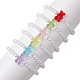 6Pcs 6 Color Acrylic Bear & Imitation Pearl Beaded Stretch Bracelets Set for Children(BJEW-JB10047)-3