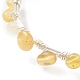 Bracelet de perles tressées en opale jaune naturelle(BJEW-JB07998-05)-4