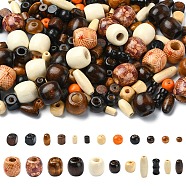 480Pcs Natural Wood Beads, Mixed Color, 10x9mm, Hole: 3mm(WOOD-YW0001-16)