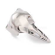 Viking 304 Stainless Steel Crow Head Finger Rings for Mens, Antique Silver, US Size 9(18.9mm)(RJEW-U005-14A-P)