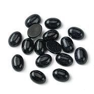 Synthetic Blue Goldstone Cabochons, Oval, 8~8.5x6~6.5x2.5~3.5mm(G-A094-01B-58)