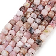 Natural Pink Opal Beads Strands, Faceted, Cube, 3.5~4.5x3.5~4x3.5mm, Hole: 0.6mm, about 103~106pcs/strand, 15.55'~15.75''(39.5~40cm)(G-H042-A44-02)