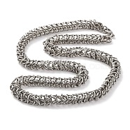 201 Stainless Steel Rope Chain Necklace, with 304 Stainless Steel Clasps, Stainless Steel Color, 23.78 inch(60.4cm)(NJEW-F222-27P)