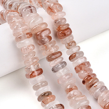 Natural Hematoid Quartz/Ferruginous Quartz Beads Strands, Nuggets, 9~13.5x8~12x3~6.5mm, Hole: 1.2mm, about 86~91pcs/strand, 14.96~15.55''(38~39.5cm)