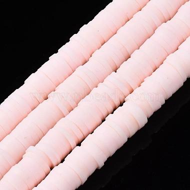 6mm Pink Disc Polymer Clay Beads