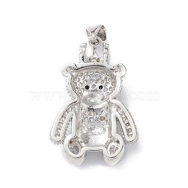 Brass Micro Pave Cubic Zirconia Pendants(KK-M240-04F)-3