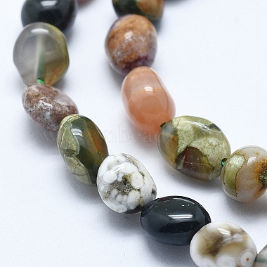 Natural Ocean Jasper Beads Strands(G-E483-39A)-3