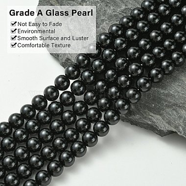 Umweltfreundliche runde Perlenstränge aus gefärbtem Glasperlen(X-HY-A002-8mm-RB080)-3
