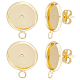 8 Pairs Brass Stud Earring Settings(DIY-BBC0001-40)-1