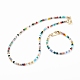 Ожерелья и браслеты из латуни с прозрачным фианитом и прозрачным кубическим цирконием(SJEW-JS01189)-1