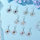 Star 201 Stainless Steel Natural Gemstone Dangle Earrings for Women(EJEW-JE05835)-2