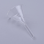 Transparent Glass Funnel Hopper, for Water Bottle Liquid Transfer, Clear, 70~16.7x41.2mm, Hole: 4mm(AJEW-WH0104-45B)