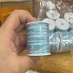 45M Segment Dyed Chinlon Thread, Chinese Knotting Cord, for Woven Bracelet Necklace Making, Pale Turquoise, 0.8mm, about 49.21 Yards(45m)/Roll(OCOR-CJC0003-02A)
