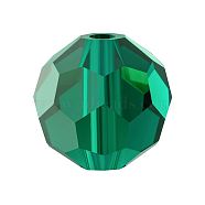 Preciosa&reg Crystal Beads, Czech Crystal, 451 19 602 Round, 50730 Emerald, 5mm, Hole: 1mm(Y-PRC-BB5-50730)