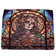 Halloween Theme Skull Pattern Polyester Wall Hanging Tapestry, for Bedroom Living Room Decoration, Rectangle, Colorful, 730x950mm(HAWE-PW0001-112A)