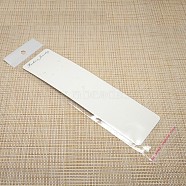 Rectangle Necklace Display Sets Cardboard Paper Cards and Self Adhesive Cellophane Bags, White, 275x65mm(NDIS-M001-02)