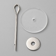 Doll Rotatable Joints Accessories, for DIY Crafts Toys Teddy Bear Making, with Plastic Discs, Iron Washers & Pins, Platinum, 44x6x1.5mm, 10 sets/bag(DIY-WH0502-91E)