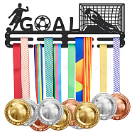 Sports Theme Iron Medal Hanger Holder Display Wall Rack, with Screws, Football Pattern, 150x400mm(ODIS-WH0021-681)