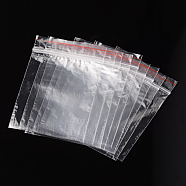 Plastic Zip Lock Bags, Resealable Packaging Bags, Top Seal, Self Seal Bag, Rectangle, Clear, 15x10cm, Unilateral Thickness: 0.9 Mil(0.025mm)(OPP-S002-1)